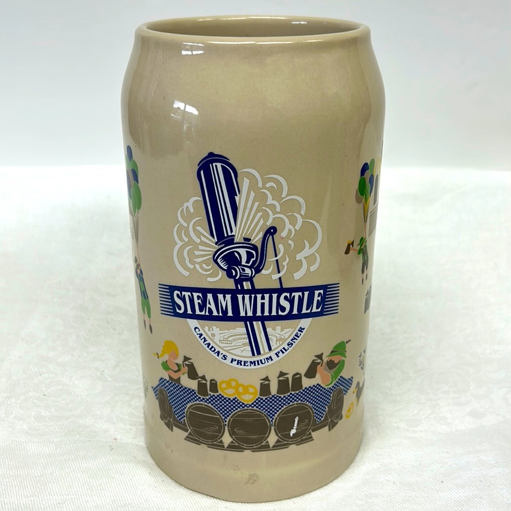 Vintage 80s ceramic “SteamWhistle” Octoberfest stein/mug